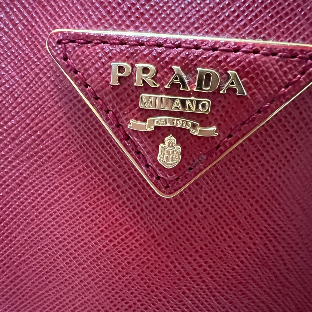 Prada Lux Open Saffiano Leather Tote Bag in Red - Picture 9 of 16